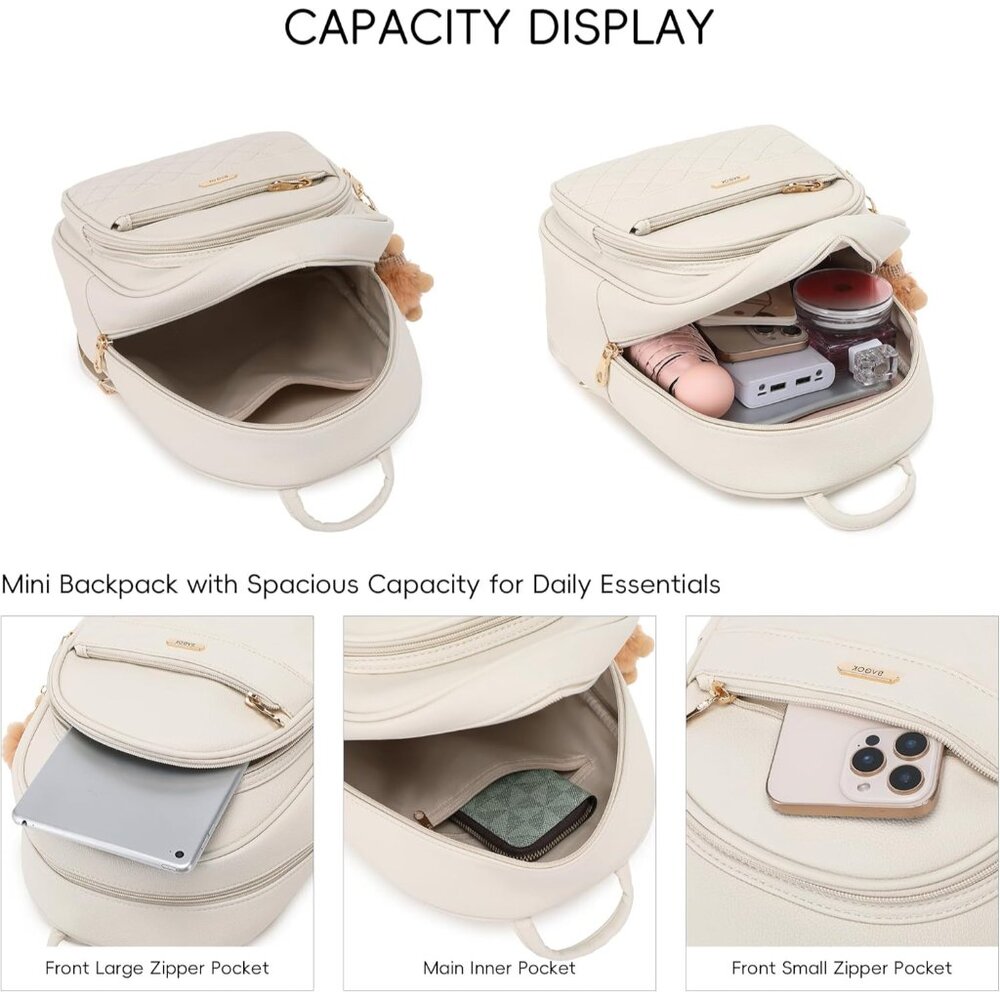 Cute Multi-Functional Mini Leather Backpack For Y… - image 3